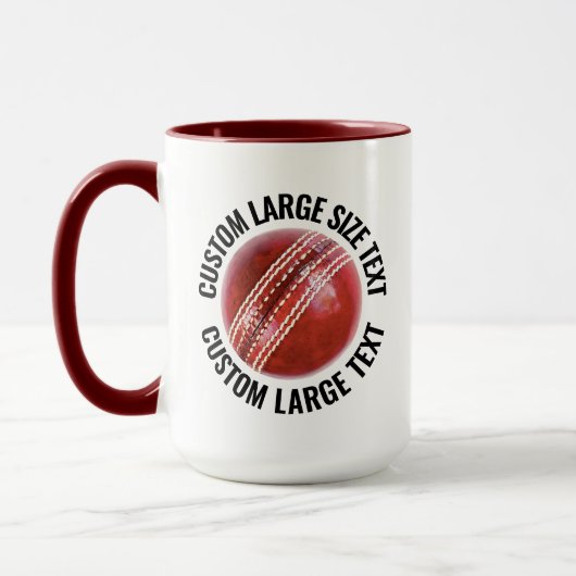 Großer Text MAROON Combo 15oz Custom Cricket Tasse (Links)