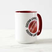 Großer Text MAROON Combo 15oz Custom Cricket Tasse (VorderseiteRechts)