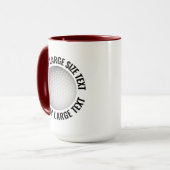Großer Text MAROON Kombi 425g Custom Golf Tasse (Vorderseite Links)