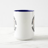 Großer Text NAVY BLAU Combo 15oz Benutzerdefiniert Tasse (Zentrum)