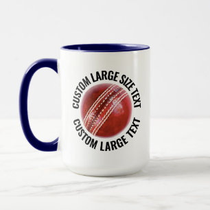 Großer Text NAVY BLAU Combo 15oz Custom Cricket Tasse