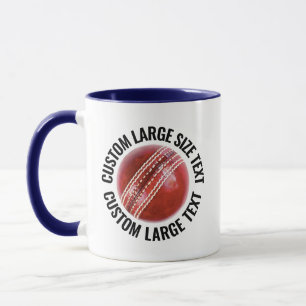 Großer Text NAVY BLAU Kombination 11oz Custom Cric Tasse