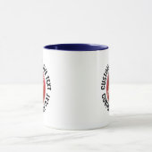 Großer Text NAVY BLAU Kombination 11oz Custom Cric Tasse (Zentrum)