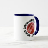 Großer Text NAVY BLAU Kombination 11oz Custom Cric Tasse (VorderseiteRechts)