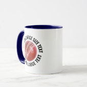 Großer Text NAVY BLAU Kombination 11oz Custom Cric Tasse (Vorderseite Links)