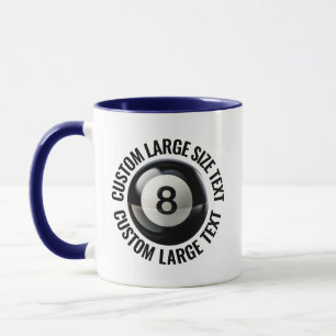 Großer Text NAVY BLAU Kombination 310g Custom 8 Ba Tasse