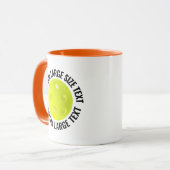 Großer Text ORANGE Combo 11oz Custom Pickleball Tasse (Vorderseite Links)
