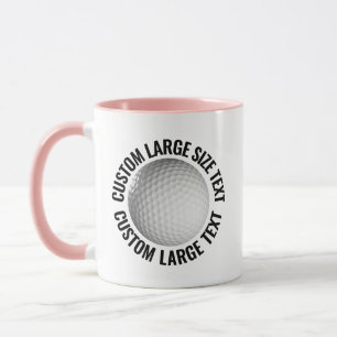 Großer Text PINK Combo 11oz Custom Golf Tasse