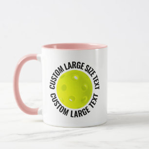 Großer Text PINK Combo 11oz Individuelle Picklebal Tasse