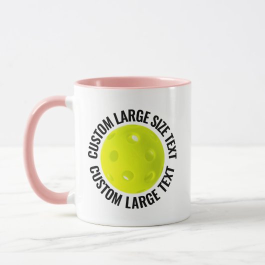 Großer Text PINK Combo 11oz Individuelle Picklebal Tasse (Links)