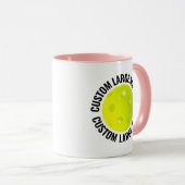 Großer Text PINK Combo 11oz Individuelle Picklebal Tasse (VorderseiteRechts)