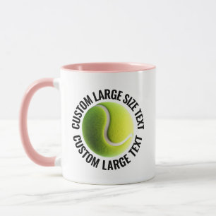Großer Text PINK Kombi 325ml Custom Tennis Tasse