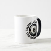 Großer Text & Pool 8 Ball 325ml Maßgeschneiderter Verwandlungstasse (VorderseiteRechts)