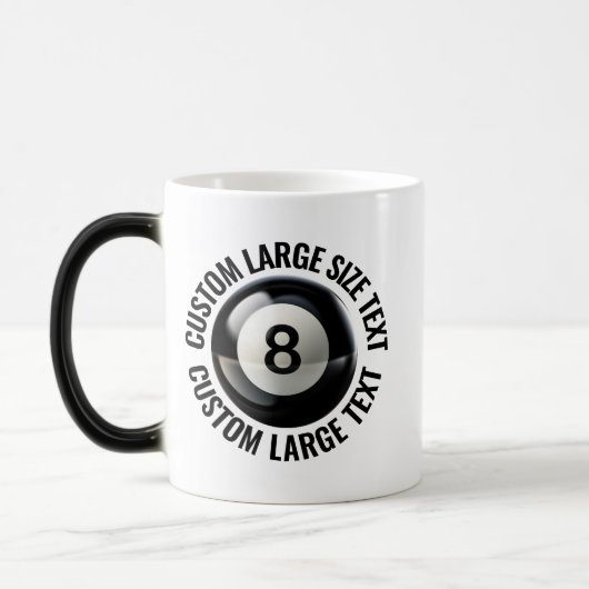 Großer Text & Pool 8 Ball 325ml Maßgeschneiderter Verwandlungstasse (Links)