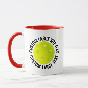 Großer Text ROT Combo 11oz Individueller Picklebal Tasse