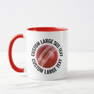 Großer Text ROT Combo 11oz Kundenspezifisches Cric Tasse