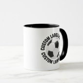 Großer Text SCHWARZ Combo 11oz Benutzerdefinierter Tasse (VorderseiteRechts)