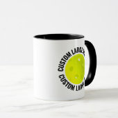 Großer Text SCHWARZ Combo 11oz Individueller Pickl Tasse (VorderseiteRechts)