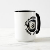 Großer Text SCHWARZ Combo 15oz Benutzerdefinierte Tasse (VorderseiteRechts)