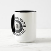 Großer Text SCHWARZ Combo 15oz Benutzerdefinierte Tasse (Vorderseite Links)