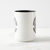 Großer Text SCHWARZ Combo 15oz Custom Golf Tasse (Zentrum)