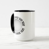 Großer Text SCHWARZ Combo 15oz Custom Golf Tasse (Vorderseite Links)