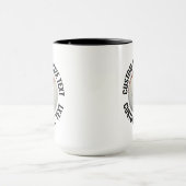 Großer Text SCHWARZ Combo 15oz Individueller Baseb Tasse (Zentrum)