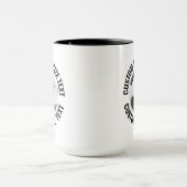 Großer Text SCHWARZ Combo 15oz Individueller Fußba Tasse (Zentrum)