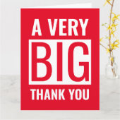 Grosser Text - sehr großes Dankeschön an Rot und W Karte (Gelbe Blume)