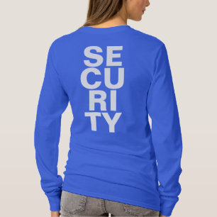Großer Text Tief königsblauer Vorlagen-Sicherheits T-Shirt