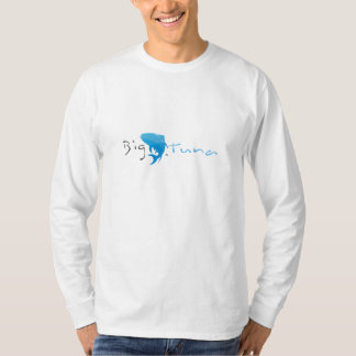Großer Thunfisch - grundlegende weiße lange Hülse T-Shirt