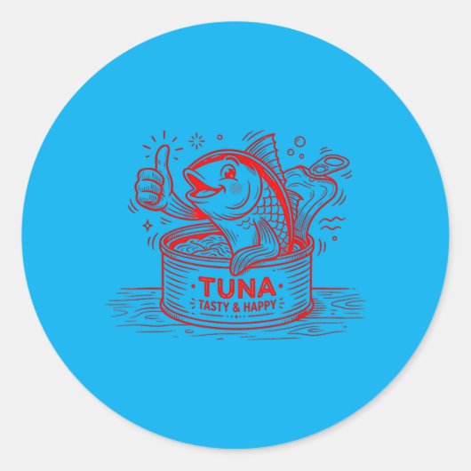 Großer Thunfisch Runder Aufkleber (Vorderseite)