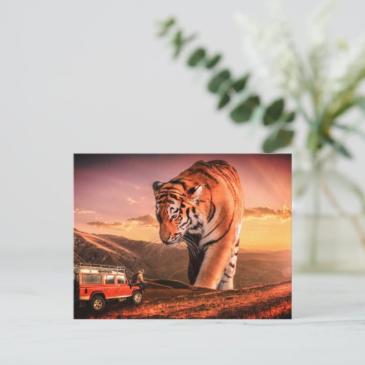Großer Tiger Postkarte (Stehend Vorderseite)