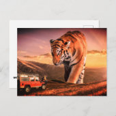 Großer Tiger Postkarte (Vorne/Hinten)