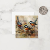 Großer Titmausvogel, auf einer Trennwand gemalt Mitteilungskarte (Vorderseite/Rückseite Beispiel)