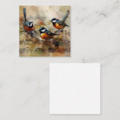 Großer Titmausvogel, auf einer Trennwand gemalt Mitteilungskarte (Vorne/Hinten)