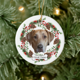 großer toter Hund Keramik Ornament