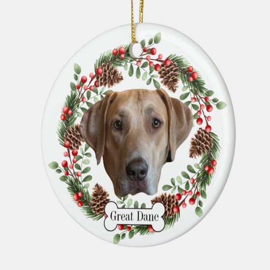 großer toter Hund Keramik Ornament (Links)