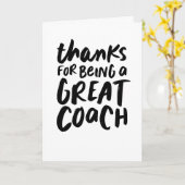 Großer Trainer Schwarz-Weiß handhabt danke Karte (Gelbe Blume)