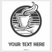 Großer transparenter Coffee-Logo-Aufkleber Aufkleber (Blatt)
