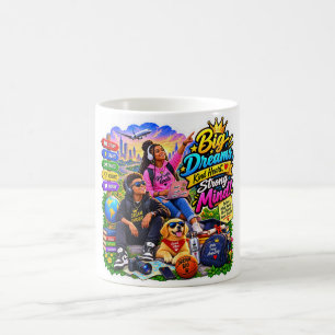 Großer Traum, freundliches Herz, starker Geist Kaf Kaffeetasse