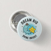 Großer Traum — Strahlender Traum — Motivations-Pin Button (Vorne & Hinten)