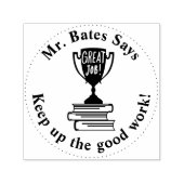 Großer Trophy Lehrer Personalisiert vorgetaucht Permastempel (Design)