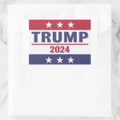 Großer Trump 2024 Rechteckiger Aufkleber (Tasche)