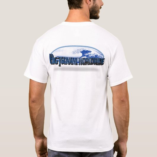 Großer Tsunami-weltweiter T - Shirt (Rückseite)