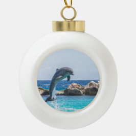 Großer Tümmler Keramik Kugel-Ornament