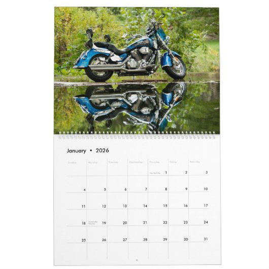 Großer Tyrann-Motorrad-Kalender Kalender (Jan 2026)