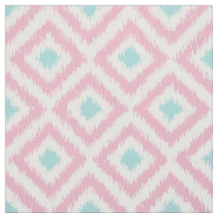 Großer Umfang rosa tadelloses Ikat Diamant-Muster Stoff