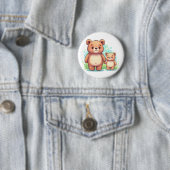 Großer und Kleiner Bär Händchen Haltend – Süße Kin Button (Beispiel)