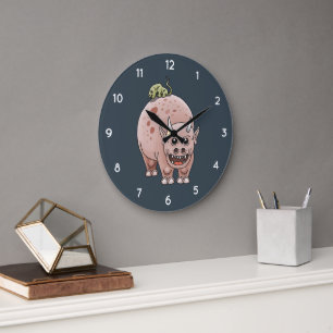 Großer und Kleiner Dinosaurier Große Wanduhr